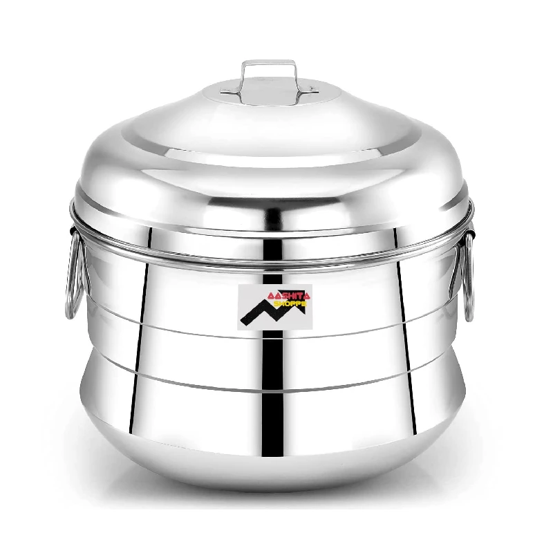 Aashita Shoppe Stainless Steel Idli Cooker with Gas Stove & Induction Compatible, 3 Plates-4.webp
